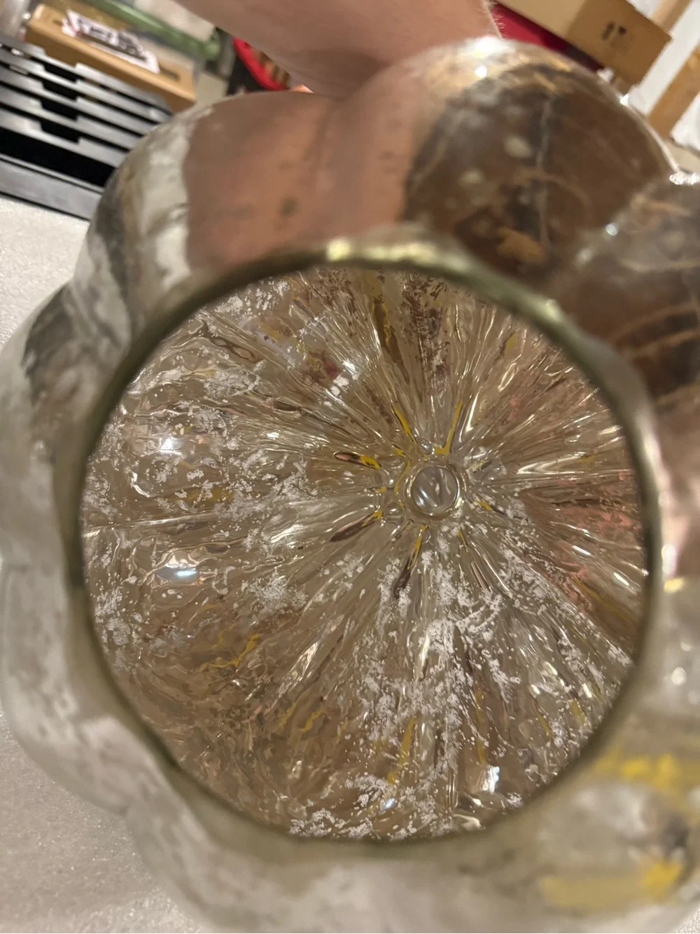 New Pottery Barn Silver Antique Mercury Glass Pumpkin Luminary, Large, #1